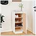 Lusso Casadino -  Scarpiera Bianca 35x35x80 Cm In Legno Massello Di Pino - Foto miniatura 2