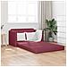 Divano letto piso 2 in 1 rosso vino 124x71x78 cm stoffa - Foto miniatura 2