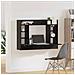 Scrivania a Parete Rovere Nero 105x48x75 cm Legno Ingegnerizzato - Foto miniatura 4