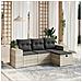 Set Divano da Giardino 4pz con Cuscini Grigio Chiaro Polyrattan - Foto miniatura 2