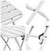 Set Bistro Pieghevole 3 Pezzi  Bianco Acciaio - Foto miniatura 8