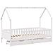 Giroletto per Bambini con Cassetti 90x190cm Legno Massello Pino - Foto miniatura 3