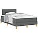Letto con rete a doghe e materasso grigio scuro 120x190 cm tessuto - Foto miniatura 1