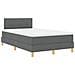 Letto con rete a doghe e materasso grigio scuro 120x190 cm tessuto - Foto miniatura 3
