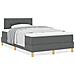 Letto con rete a doghe e materasso grigio scuro 120x190 cm tessuto - Foto miniatura 4