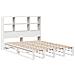 Letto Libreria senza Materasso Bianco 140x200 cm Legno Massello - Foto miniatura 3