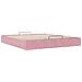 Struttura Letto Pouf senza Materasso Rosa 200x200 cm in Velluto - Foto miniatura 6