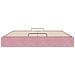 Struttura Letto Pouf senza Materasso Rosa 200x200 cm in Velluto - Foto miniatura 7