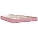 Struttura Letto Pouf senza Materasso Rosa 200x200 cm in Velluto - Foto miniatura 9