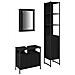 Set di mobili per il bagno 3 pcs Rovere nero 33 x 33 x 185.5 cm - Foto miniatura 1