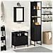 Set di mobili per il bagno 3 pcs Rovere nero 33 x 33 x 185.5 cm - Foto miniatura 2