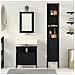 Set di mobili per il bagno 3 pcs Rovere nero 33 x 33 x 185.5 cm - Foto miniatura 4