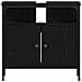 Set di mobili per il bagno 3 pcs Rovere nero 33 x 33 x 185.5 cm - Foto miniatura 9