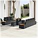 Set Divano da Giardino con cuscino 10 pcs Nero 90 x 55 x 71 cm - Foto miniatura 2