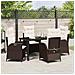 Set da Pranzo per Giardino 5 pcs Marrone polyrattan - Foto miniatura 4