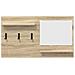 Appendiabiti a muro con specchio rovere sonoma 90 x 10 x 50 cm - Foto miniatura 5