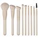 Set Di 9 Pennelli Da Trucco Moon Round Color Caffè - Setole In Fibra Sintetica Morbida - Foto miniatura 1