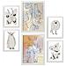 Set Di 6 Stampe Wings Of Love 2 In Animali Astratti Dipinti Decorativi Estetici Per Il Tuo Soggiorno, Camera Da Letto, Casa A3 & A4 Cornice Bianca - Foto miniatura 1