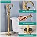 Rubinetto per vasca da bagno indipendente, Blackswan, tipo M78 Lebada, modello oro lucido, misura 110 cm - Foto miniatura 2