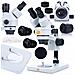Set Microscopio Professionale Mercury Pro Con Telecamera E Display 8"" - Alta Risoluzione, Testa Trinoculare, Zoom 7x-45x - Foto miniatura 3