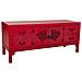 Mobile Base In Legno Rosso 120x40x50h - Foto miniatura 1