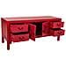Mobile Base In Legno Rosso 120x40x50h - Foto miniatura 3