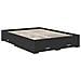 Struttura del letto Nero 140 x 190 cm Legno multistrato - Foto miniatura 6