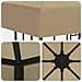 Gazebo 3 x 3 m Beige Poliestere e Acciaio 190 gsm - Foto miniatura 5