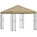 Gazebo 3 x 3 m Beige Poliestere e Acciaio 190 gsm - Foto miniatura 1
