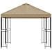 Gazebo 3 x 3 m Beige Poliestere e Acciaio 190 gsm - Foto miniatura 7
