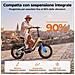 L20 3.0 Pro Bicicletta elettrica pieghevole motore centrale 250W, sensore di coppia 100Nm, autonomia fino a 140 km, batteria 48V 15Ah, sospensione integrale, ricarica rapida 2 ore, antifurto GPS intelligente, freni idraulici, Nero - Foto miniatura 4