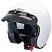 Casco Moto Jet Cafe Racer Omologato Ece 22-05 Parasole Scooter Bianco M - Foto miniatura 3