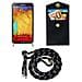 Catena Di Telefoni Cellulari Compatibile Con Samsung Galaxy Note 3 In Nero Argento - Coperchio Protettivo In Silicone Con Anelli D'oro, Cinturino In Corda E Custodia Staccabile - Foto miniatura 9