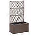 Letto Rialzato Traliccio 2 Vasi 58x30x107 Cm Polyrattan Marrone - Foto miniatura 7