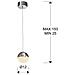 Sospensione A Soffitto Con Globo Led Integrato, Cromata - Foto miniatura 7