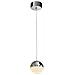 Sospensione A Soffitto Con Globo Led Integrato, Cromata - Foto miniatura 9