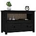 Mobile Porta Tv Nero 79x35x52 Cm In Legno Massello Di Pino - Foto miniatura 3