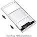Box Hdd /ssd Esterno Per Disco Rigido 2.5'' Usb 3.0 Trasparente Con Led - Foto miniatura 2