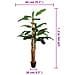 Albero Di Banano Artificiale 9 Foglie 120 Cm Verde - Foto miniatura 8