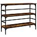Tavolo Consolle Rovere Fumo 100x32x75 Cm Legno Multistrato - Foto miniatura 2