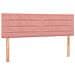 Letto A Molle Con Materasso E Led Rosa 140x190 Cm In Velluto - Foto miniatura 6