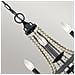 Lampadario Classico Nori Acciaio Zinco Scuro Anticato Legno Grigio 3 Luci E14 - Foto miniatura 2
