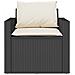 Set Divani Da Giardino 4 Pz Con Cuscini Nero In Polyrattan - Foto miniatura 5