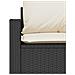Set Divani Da Giardino 4 Pz Con Cuscini Nero In Polyrattan - Foto miniatura 7