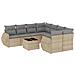 Set Divano Da Giardino 9 Pz Con Cuscini Beige In Polyrattan - Foto miniatura 2