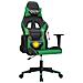 Sedia da Gaming Massaggiante Nero e Verde in Similpelle - Foto miniatura 2