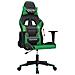 Sedia da Gaming Massaggiante Nero e Verde in Similpelle - Foto miniatura 5