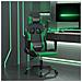 Sedia da Gaming Massaggiante Nero e Verde in Similpelle - Foto miniatura 7