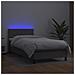 Giroletto Molle con Materasso e LED Grigio 90x200cm Similpelle - Foto miniatura 6