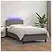 Giroletto Molle con Materasso e LED Grigio 90x200cm Similpelle - Foto miniatura 7